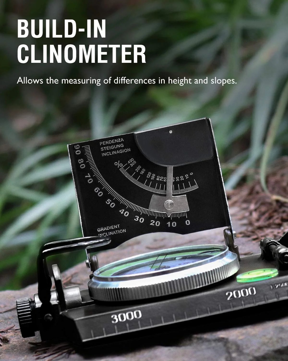 Military Compass | Waterproof Aluminum Alloy | Clinometer & Sighting Lens | Survival, Camping & Hiking