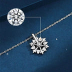 Luxury Rhinestone Christmas Snowflakes Necklace Gift for women