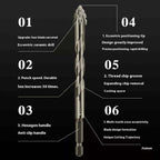 Practical Four Blade Serrated Eccentric Drill