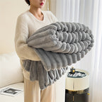 LuxFaux – Luxury Rabbit Fur Blanket for Ultimate Comfort
