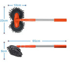 Retractable double-layer car wash brush