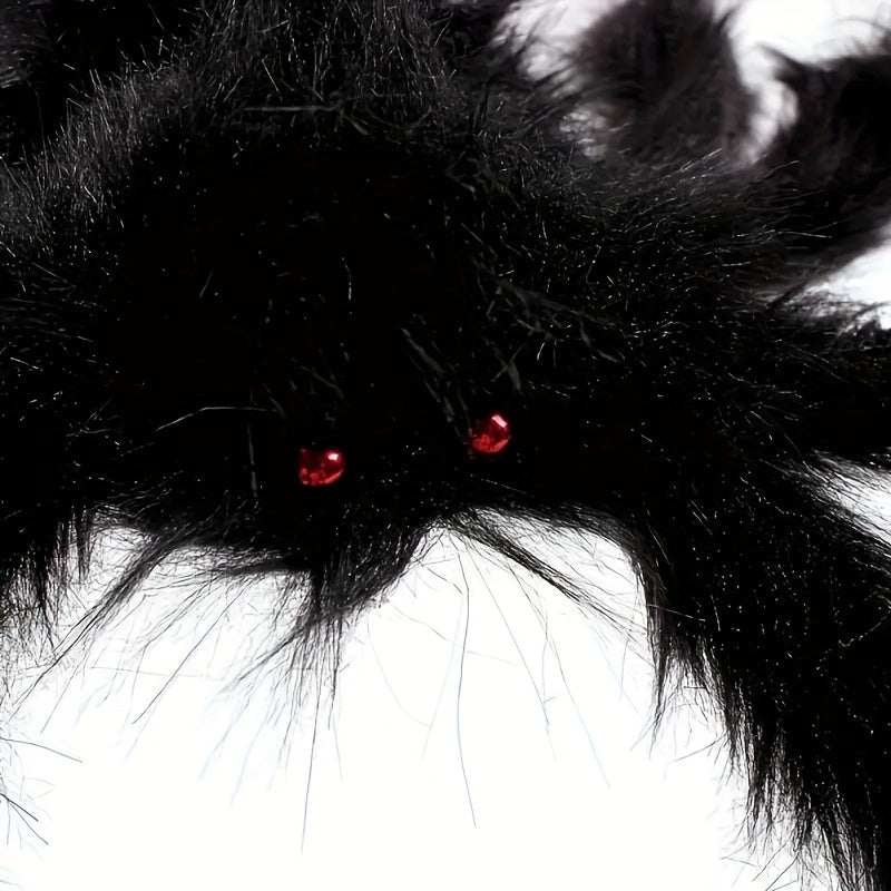 WebCreeper Halloween Decoration Set – 2 Giant Spiders 50cm with Stretchy Spider Web