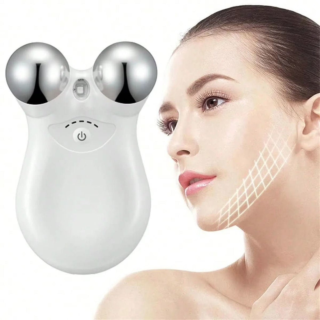 Professional facial massager with microcurrent for firmer, smoother skin