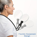 Hands-Free Magnifying Glass with Neck Strap - 5X Magnification for Reading