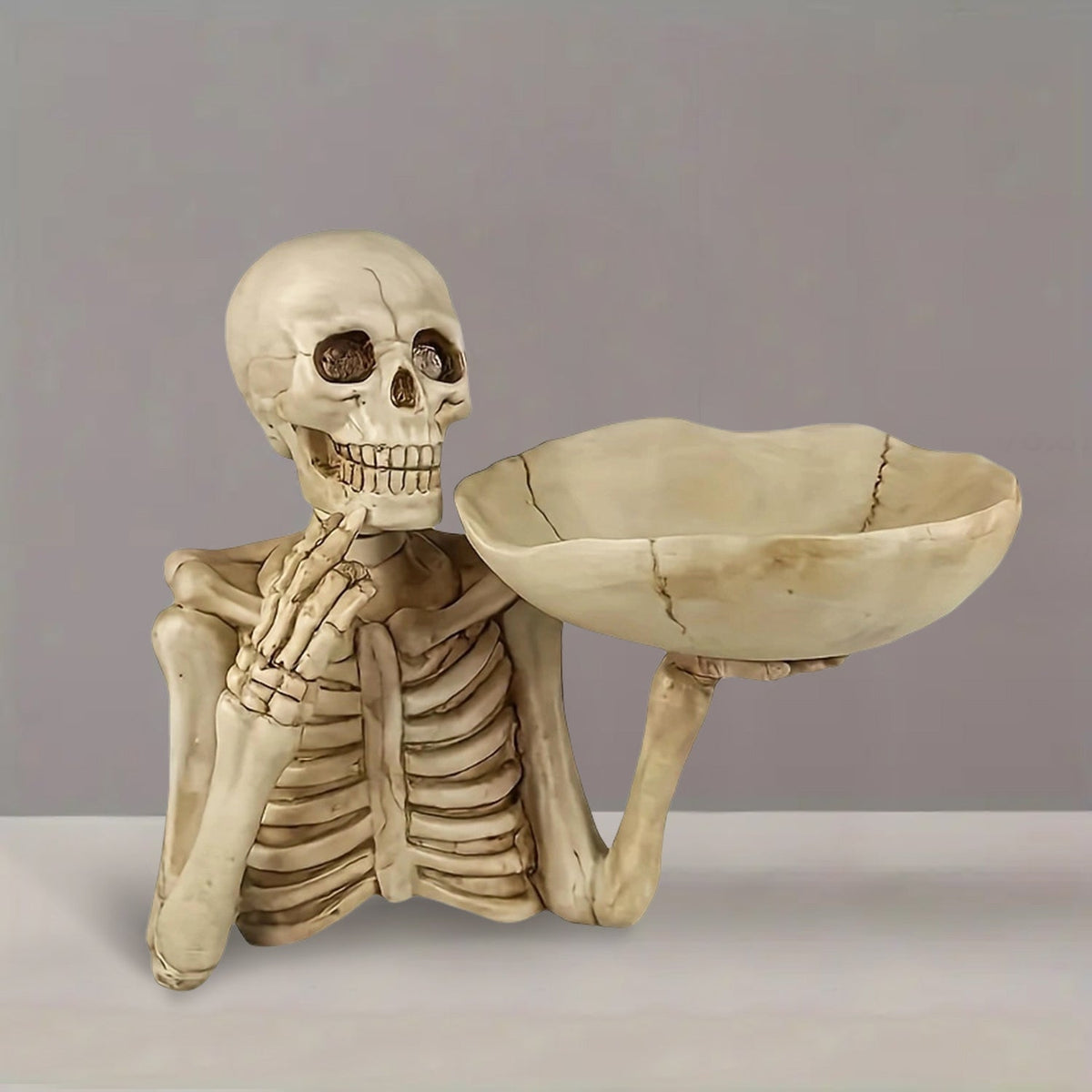 GhoulBowl Skull Bowl – Resin Halloween Candy Bowl and Gothic Decoration