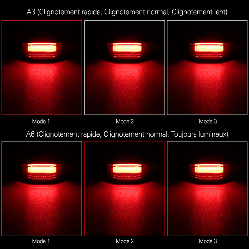 Intelligent sound and light alarm rear for bicycle