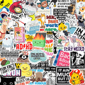 Set of 130 Funny Quote Stickers