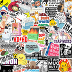 Set of 130 Funny Quote Stickers