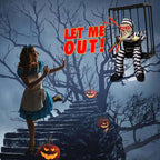 Halloween Decoration – Movable Prisoner in Cage with Sound and Motion Sensor