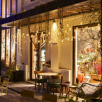 Fairy Lights with Hanging Globe Ornaments
