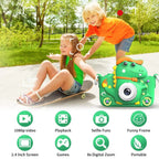 Dinosaur camera for kids with 1080p HD