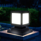 Solar LED garden lantern in square design – decorative outdoor lighting for paths and terrace