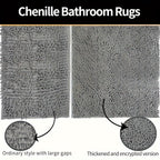 Round Luxury Chen Bath Mat Ultra-Soft Chenille – Anti-Slip & Quick Drying