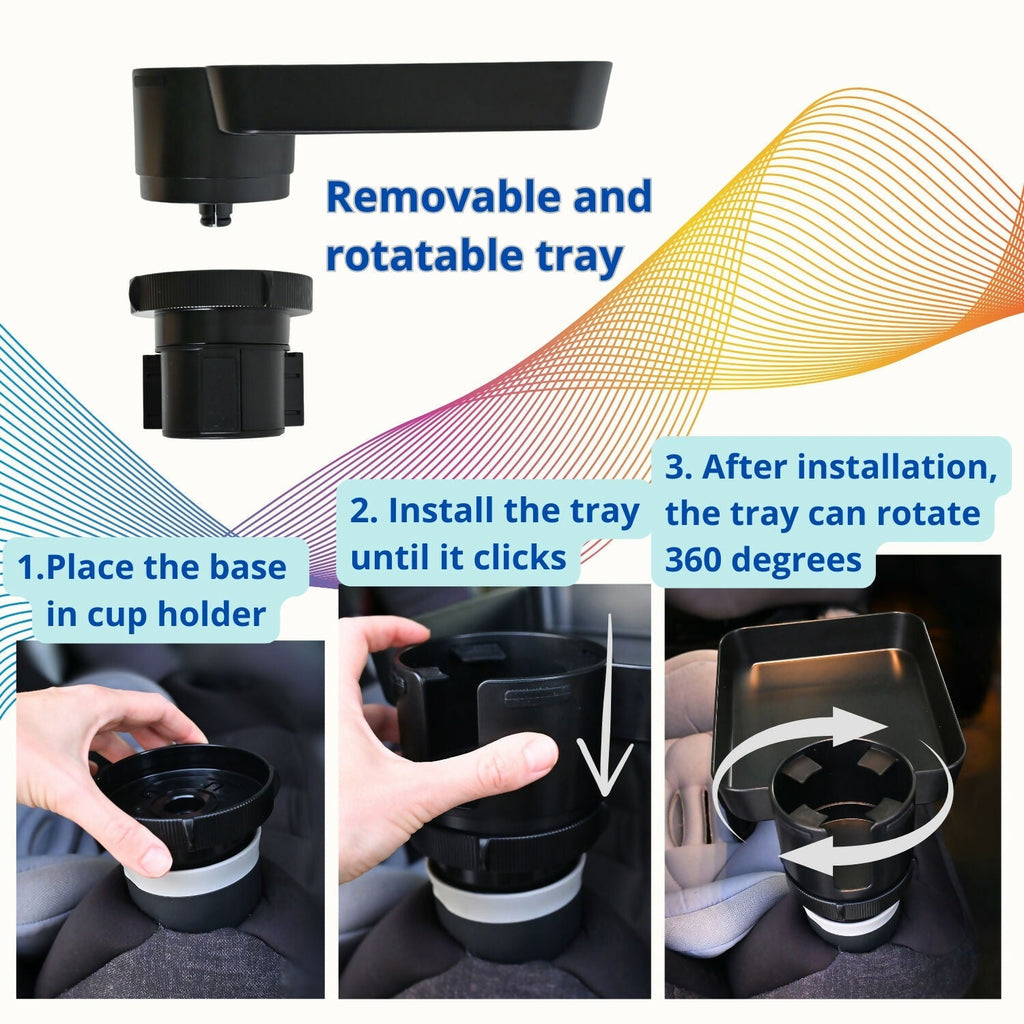 Ergonomic Non-Slip Tablet Holder Kids Adjustable Car Seat Tray