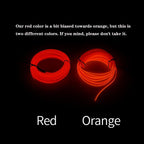 5m car interior accessories atmosphere lamp EL cold light line with USB DIY Decorative Dash board Console Door LED Ambient Light