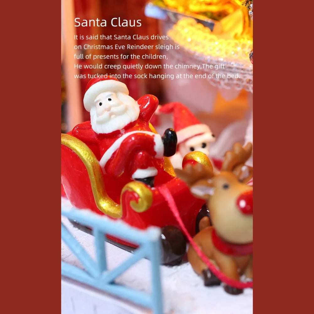 Christmas Snowy Night DIY Miniature Dollhouse Kit