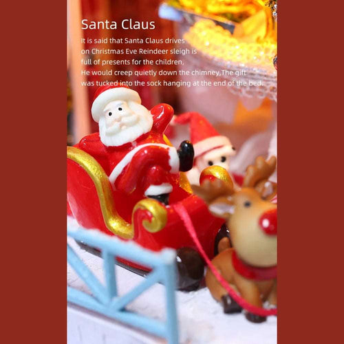 Christmas Snowy Night DIY Miniature Dollhouse Kit