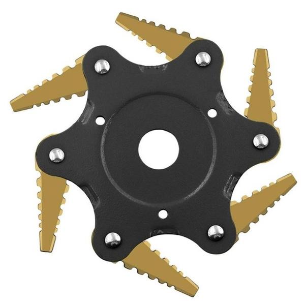 6 Blades Lawn Mower Blade Metal Brush Cutter Blades Trimmer Blade
