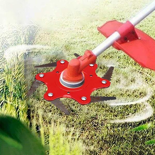 6 Blades Lawn Mower Blade Metal Brush Cutter Blades Trimmer Blade