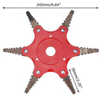 6 Blades Lawn Mower Blade Metal Brush Cutter Blades Trimmer Blade