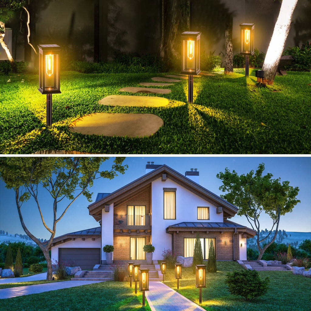 6-Pack: Solar-powered garden lighting IP65 waterproof automatic on off