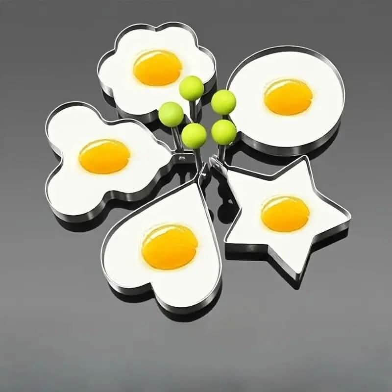 6-Piece: Creative Stainless Steel Egg Cooking Ring Set