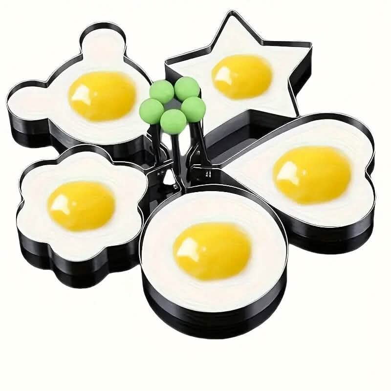 6-Piece: Creative Stainless Steel Egg Cooking Ring Set