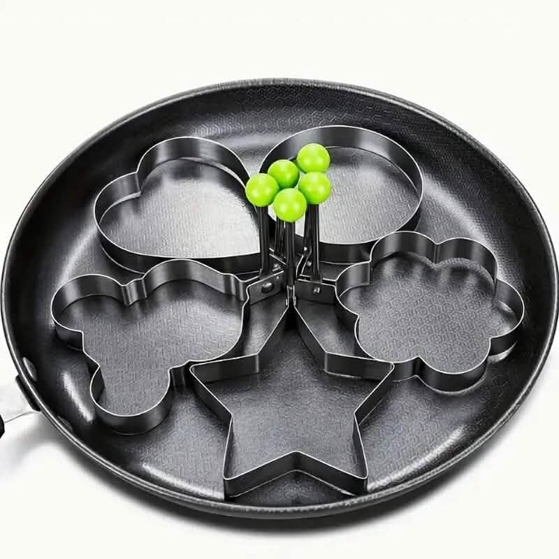 6-Piece: Creative Stainless Steel Egg Cooking Ring Set