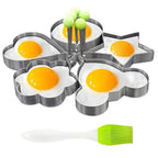 6-Piece: Creative Stainless Steel Egg Cooking Ring Set