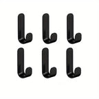 6-piece: Easy to install J-shaped hooks