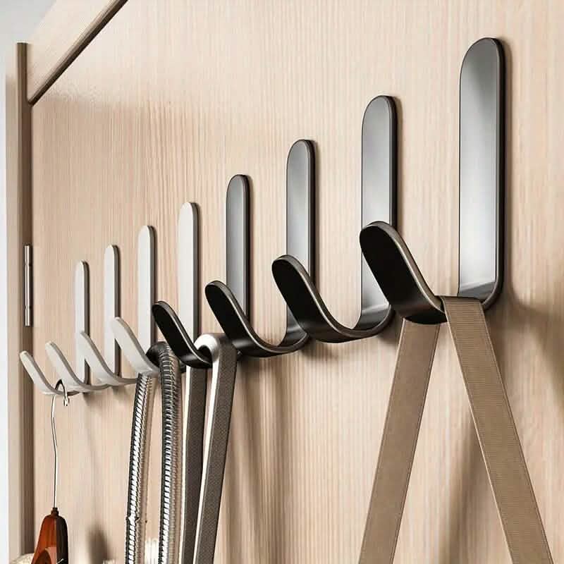 6-piece: Easy to install J-shaped hooks