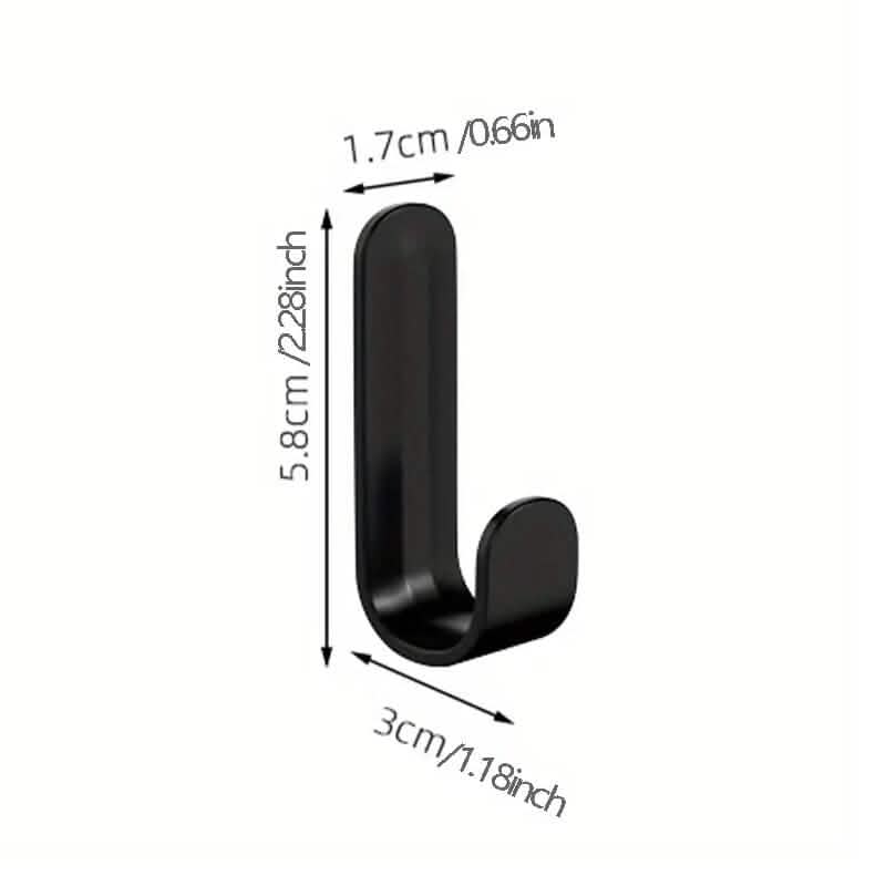 6-piece: Easy to install J-shaped hooks