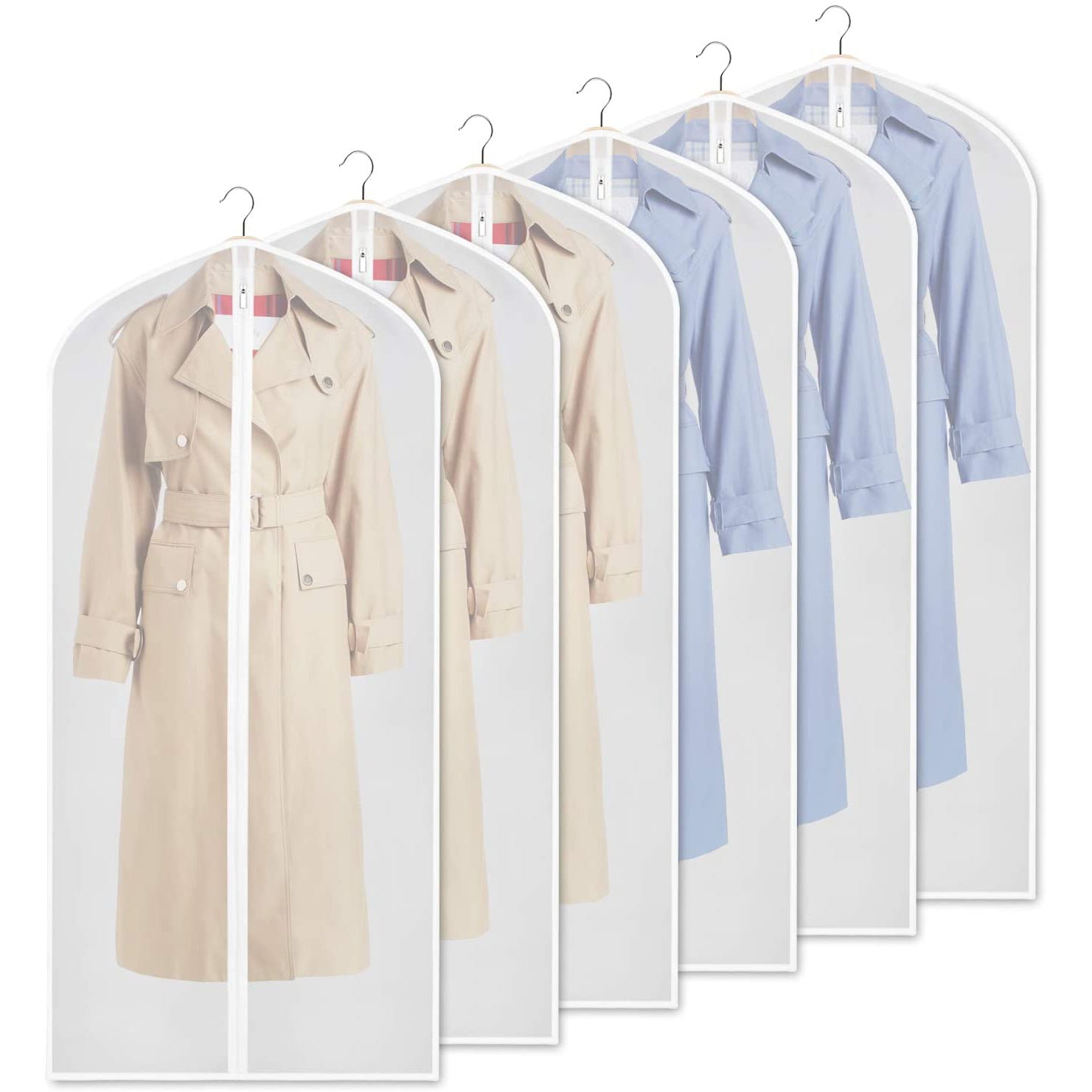 6-piece: Zilink Clear Garment Bag