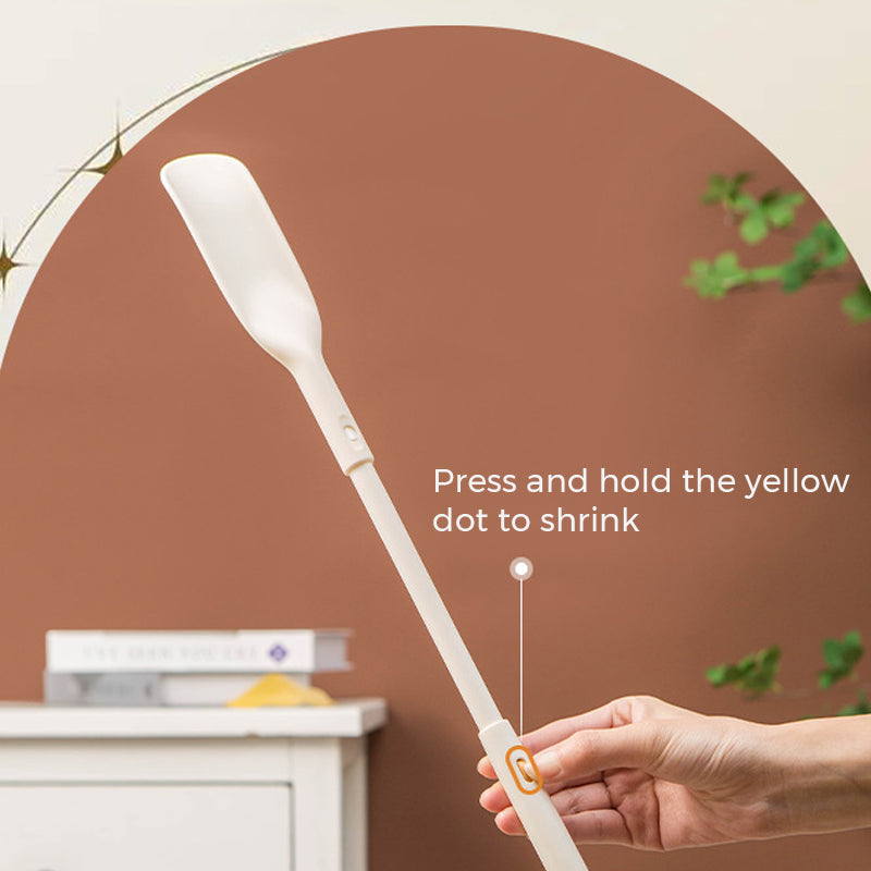 Telescopic adjustable length shoehorn