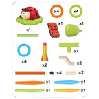 3-in-1 activity set for children with rope skipping, ring toss and pedal rocket