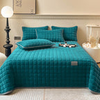 Modern Soft Throw Blanket with Square Texture – Stylish Fluffy Bed & Sofa Cover