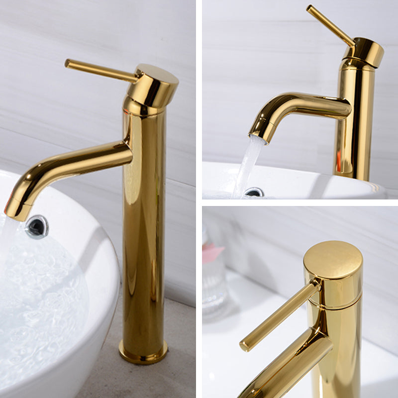 Modern 1-Hand Basin Faucet Gold Brushed Sink Faucet Brass