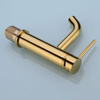 Modern 1-Hand Basin Faucet Gold Brushed Sink Faucet Brass