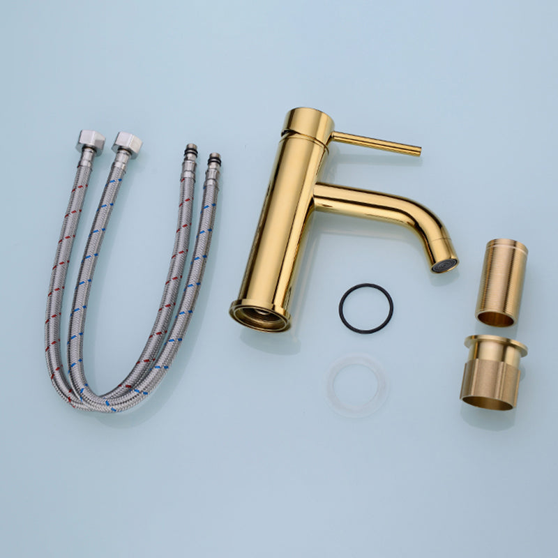 Modern 1-Hand Basin Faucet Gold Brushed Sink Faucet Brass
