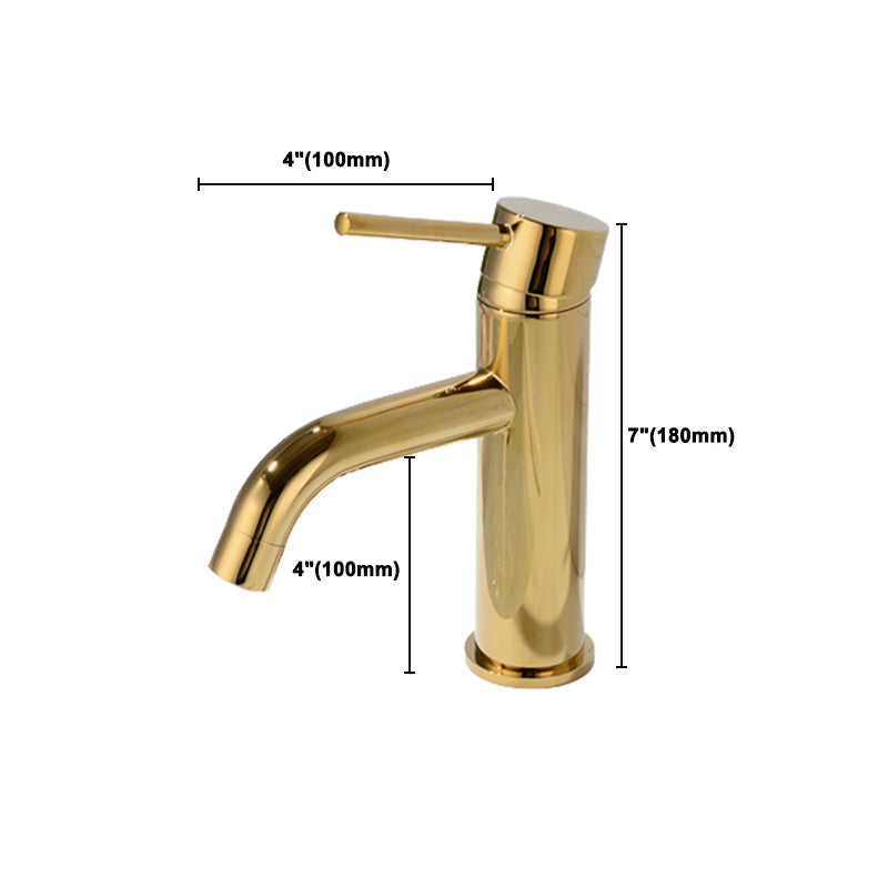 Modern 1-Hand Basin Faucet Gold Brushed Sink Faucet Brass