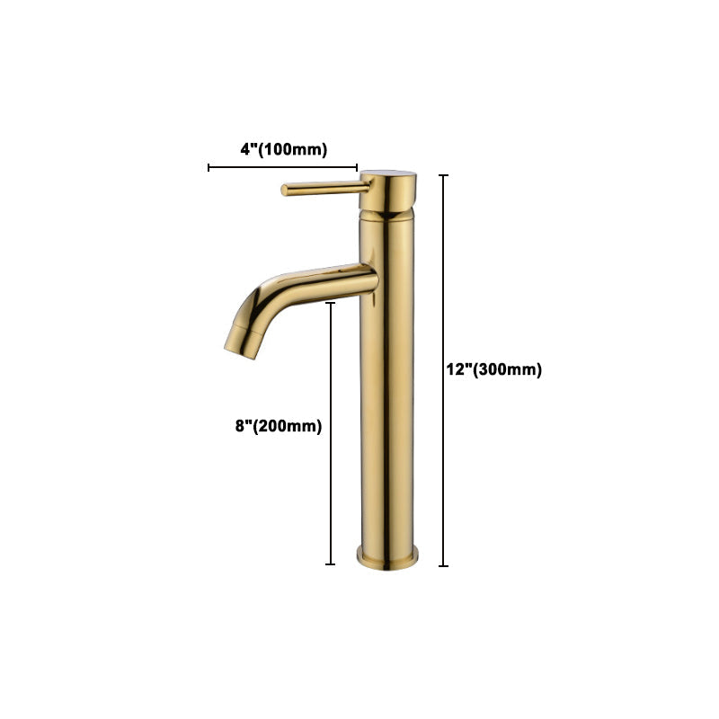 Modern 1-Hand Basin Faucet Gold Brushed Sink Faucet Brass