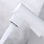 Contemporary Single Handle Faucet Retractable Sink Faucet with Lever Handle