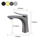 Modern Vessel Faucet Brass Lever Handles Low Arc with Water Hose Bathroom Vessel Faucet