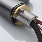 Modern Sink Faucet Lever Handle Copper Low Arc Pull-Out Sink Faucet