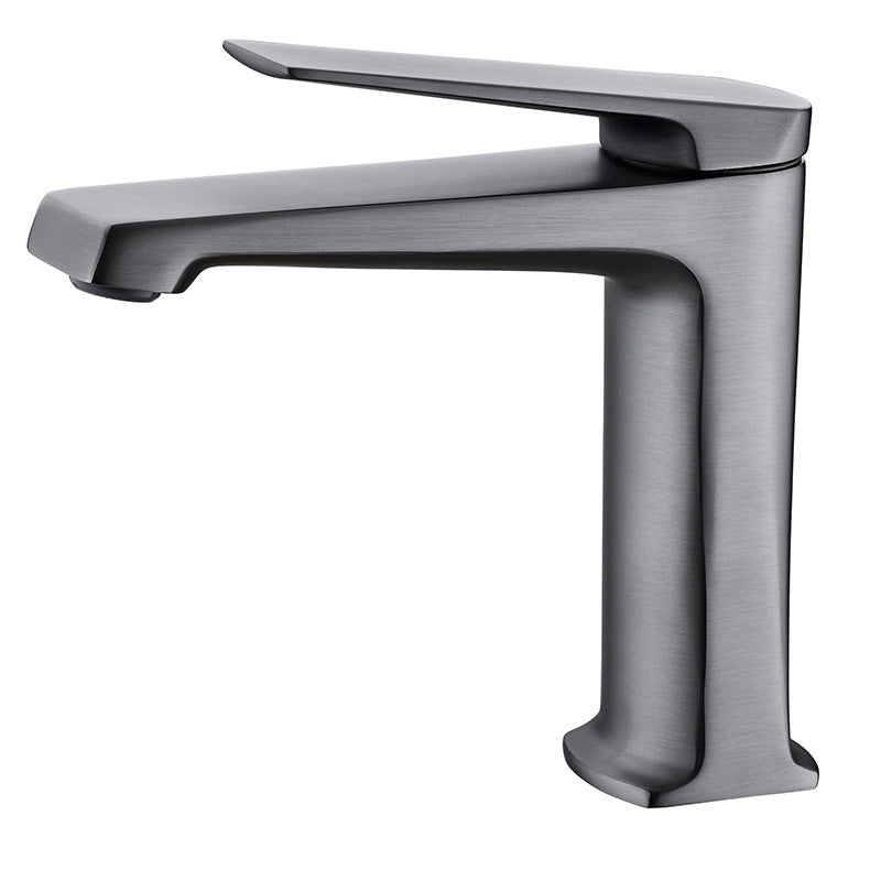 Modern basin tap lever handle copper low arc basin tap