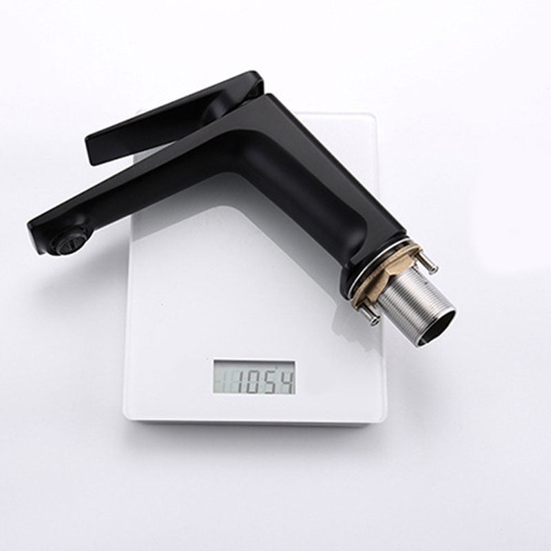 Modern basin tap lever handle copper low arc basin tap