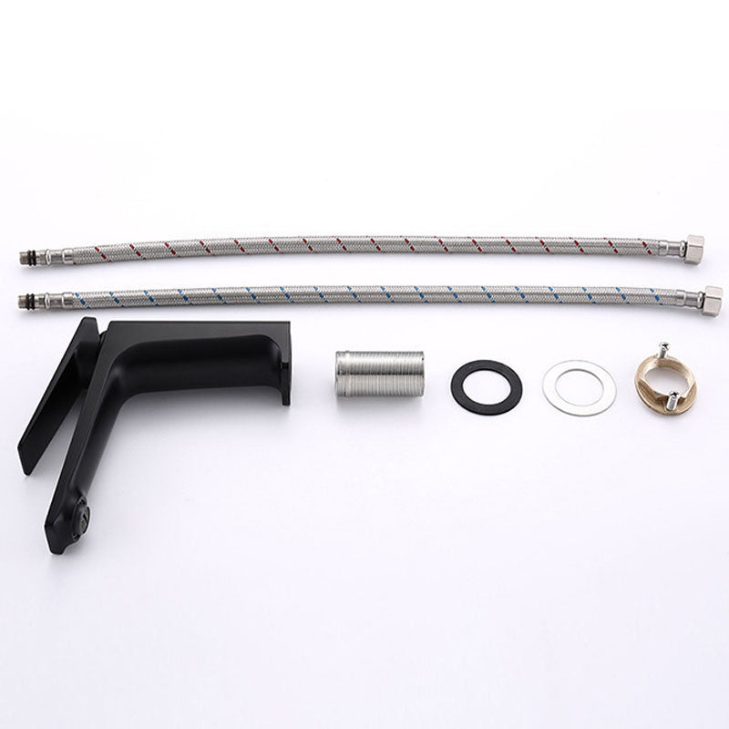 Modern basin tap lever handle copper low arc basin tap
