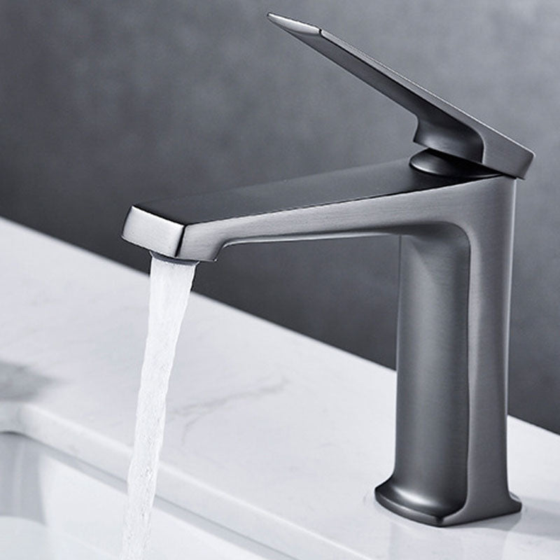 Modern basin tap lever handle copper low arc basin tap