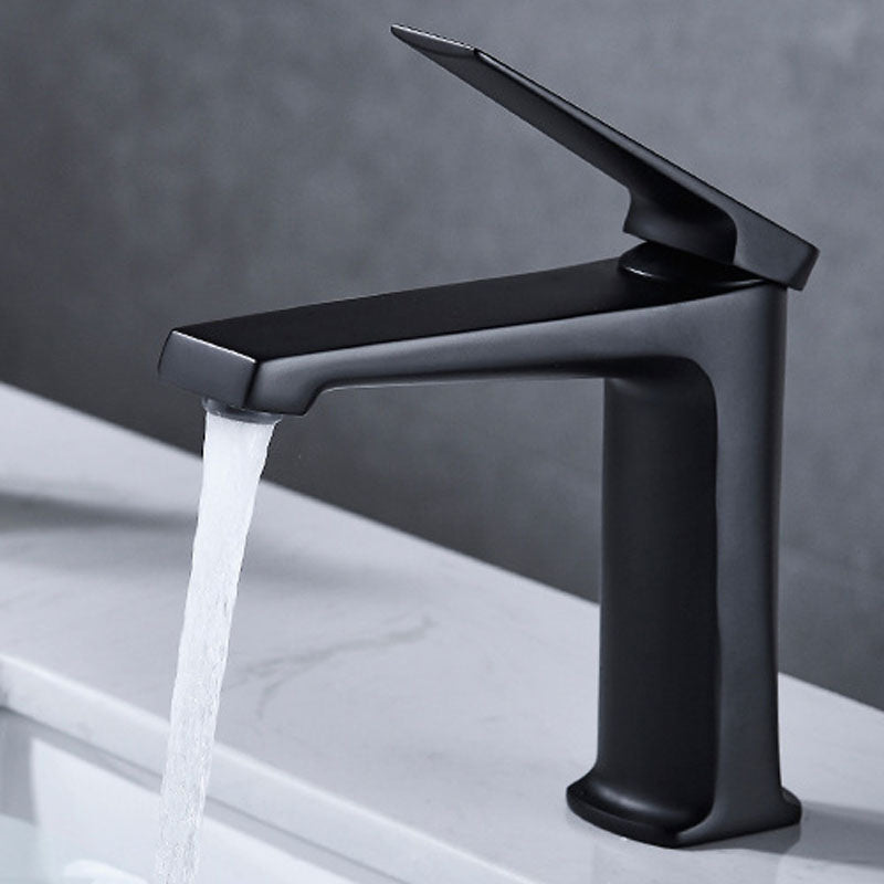 Modern basin tap lever handle copper low arc basin tap