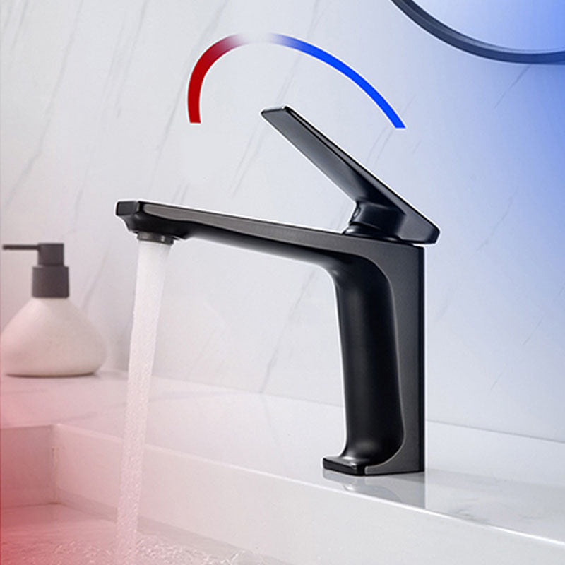 Modern basin tap lever handle copper low arc basin tap